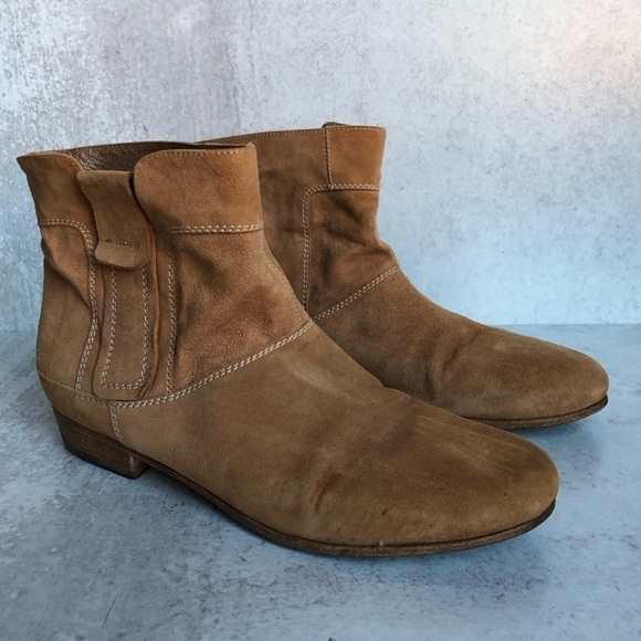 Vic Matie Boot Suede Leather Ankle Side Zip EU 37 US 7 - Picture 10 of 12
